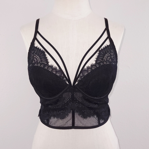 La SENZA Black Lace & Mesh Bralette - Picture 1 of 6